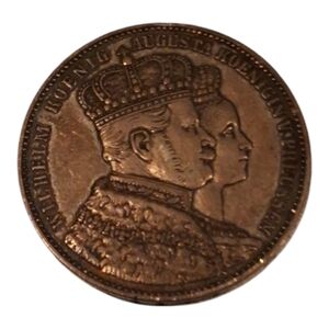 Vintage 1861 Prussian Thaler Coin